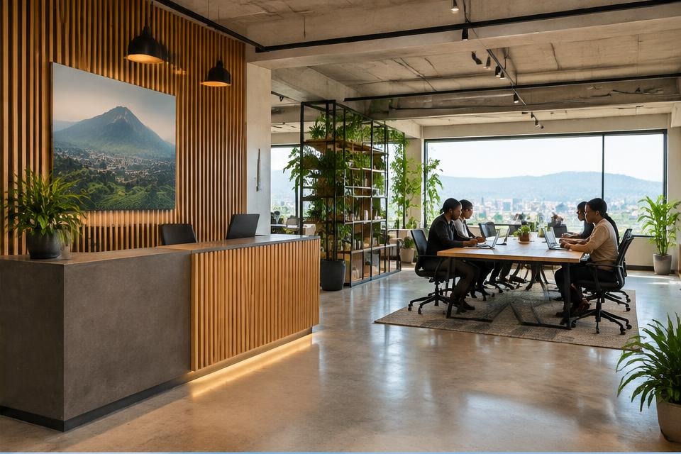 A bright Rwandan architecture office