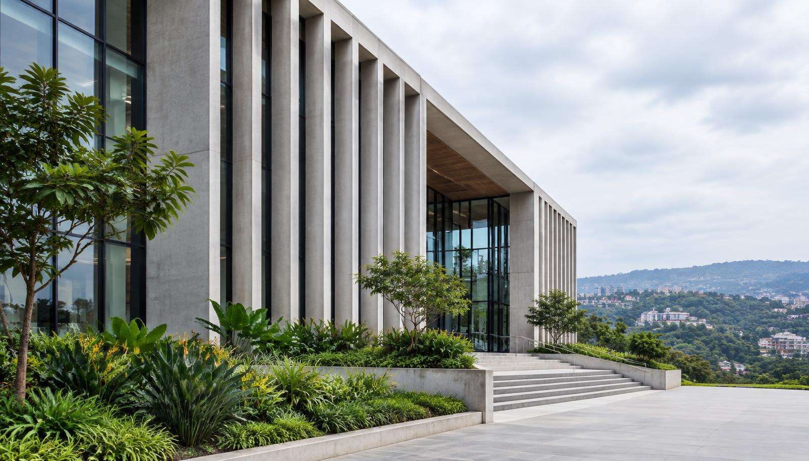 A contemporary civic building in Kigali